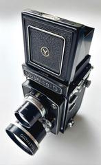 Yashica D  2-oog camera met tele / close-up, Ophalen of Verzenden, Zo goed als nieuw, Compact, Overige Merken