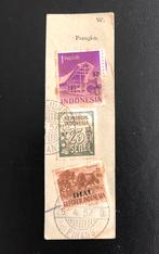 Indonesië RIAU hogere waarde zegels op document stukje., Verzenden, Gestempeld, Zuidoost-Azië