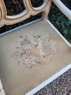 Zeer oude stoel met armleuningen hand geborduurde zitting, Huis en Inrichting, Stoelen, Ophalen, Wit, Belle Vieille Brocante, Barok boudoir brocante klassiek romantisch