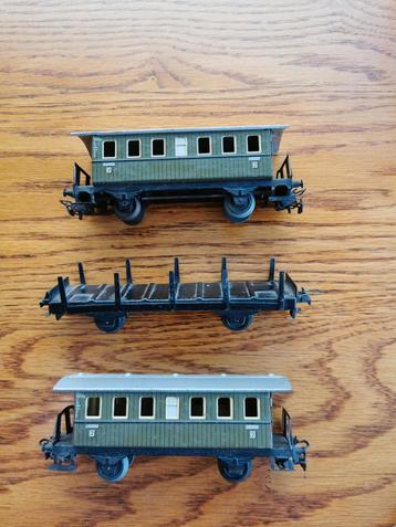 3 x Marklin wagons van metaal  beschikbaar voor biedingen