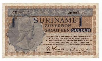 Suriname 1 gulden 1956 - 051 beschikbaar voor biedingen