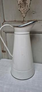 Witte emaille waterkan , waterdicht, Ophalen of Verzenden