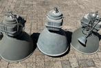 Industriële lampen, 3 stuks!, Huis en Inrichting, Lampen | Hanglampen, Gebruikt, Ophalen of Verzenden, Metaal, Minder dan 50 cm