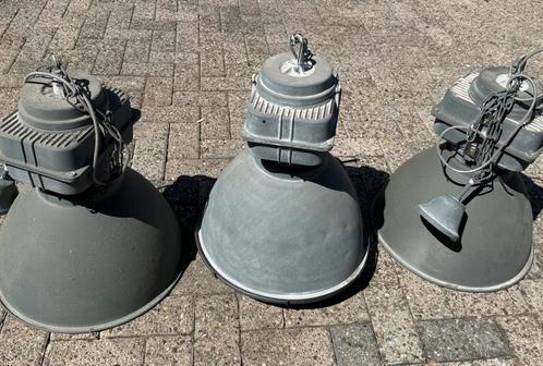 Industriële lampen, 3 stuks!, Huis en Inrichting, Lampen | Hanglampen, Gebruikt, Minder dan 50 cm, Metaal, Ophalen of Verzenden