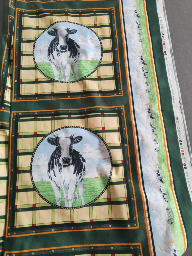 Lehmann & Weber collections Koeien stof Typisch Holland, 120 cm of meer, Ophalen of Verzenden, Katoen, Nieuw
