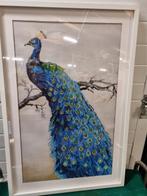 diamant painting pauw in witte lijst groot, Ophalen of Verzenden, 'T Olde Gre-j, Info@toldegrej.nl, Endepoelstraat 20f Didam