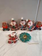 Kerst stoffen  kerstboom hangers 6 stuks, Ophalen of Verzenden, Zo goed als nieuw