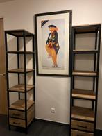 Kast kasten open kast industrieel boekenkast vakkenkast, Huis en Inrichting, Ophalen, Teakhout, 50 tot 100 cm, Zo goed als nieuw