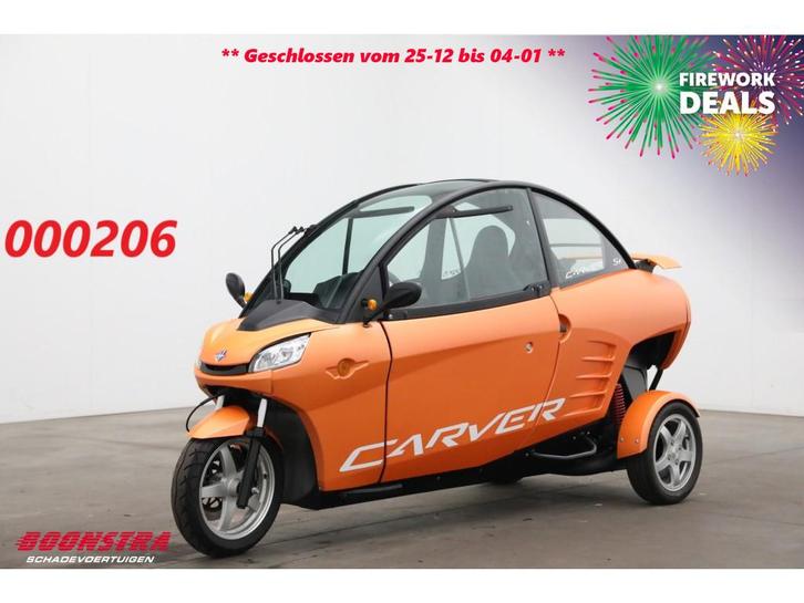 Carver S+ 7.1 kWh 80 km/h 1.639 km! (bj 2023, automaat), Auto's, Overige Auto's, Bedrijf, Te koop, Bluetooth, Lederen bekleding