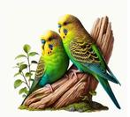 parkieten  auto laptop koelkast sticker, Verzenden