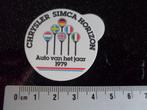 sticker chrysler simca horizon auto van het jaar 1979 logo, Verzenden, Zo goed als nieuw, Auto of Motor