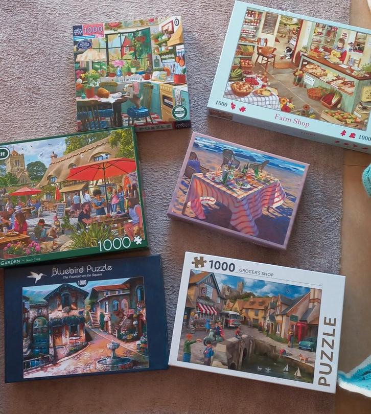 Stapel  5 supermooie puzzels, oa Eeboo, Bekking & Blitz, Hobby en Vrije tijd, Denksport en Puzzels, Zo goed als nieuw, Ophalen