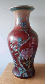 Vaas antiek chinees porselein 19e eeuw oxblood red  enamel, Antiek en Kunst, Ophalen of Verzenden
