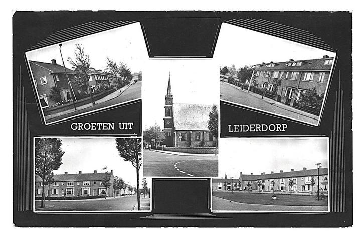 976699 Leiderdorp ZH 1959 Postzegel afgeweekt, Verzamelen, Ansichtkaarten | Nederland, Gelopen, Utrecht, 1940 tot 1960, Ophalen of Verzenden