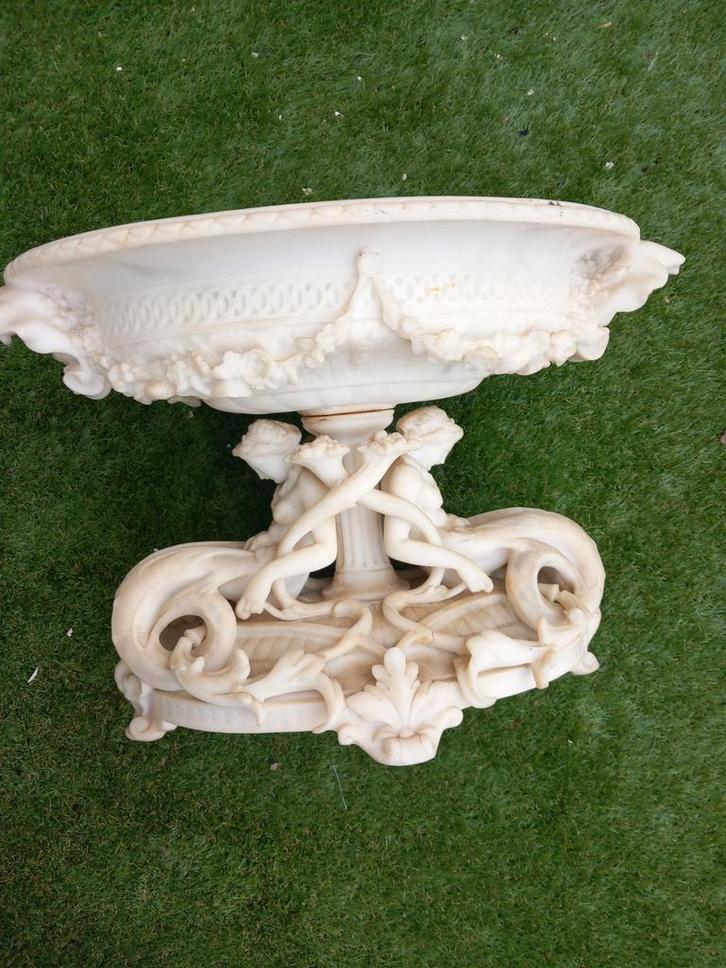 Barok sierobject, albast, prachtig bewerkt, Tuin en Terras, Tuinvazen, Gebruikt, Ophalen