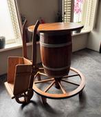 Unieke bartafel / presentatietafel van wijnvat, Huis en Inrichting, Barren, Ophalen of Verzenden, Zo goed als nieuw