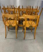 Set (16)beukenhouten Franse Cafe/Bistro stoelen Thonet stijl, Ophalen, Gebruikt, Bruin, Metaal