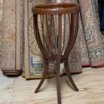 Vintage eikenhouten plantenstandaard,h 65,plantenbak, Rond, Ophalen of Verzenden, Zo goed als nieuw, Binnen
