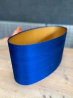 Ovalen lampenkap van ruwe zijde blauw, G, Blauw, Ophalen of Verzenden, H