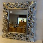 Barok spiegel - houten lijst - zilver - 90 x 80 cm-TTM Wonen, Www.ttmwonen.nl, Nieuw, Ophalen of Verzenden, Info@ttmwonen.nl