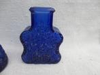 Set van 2 Kobalt Blauwe Vazen Lars Hellsten Skruf Glasbruk, Ophalen of Verzenden