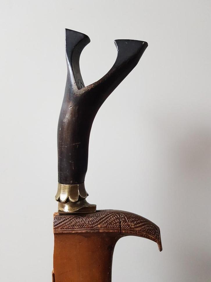 Leuke Indonesische Sikin Panjang, Sumatra Atjeh, met schede, Antiek en Kunst, Kunst | Niet-Westerse kunst, Ophalen of Verzenden