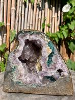 Mega uitverkoop amethist geode 3,1 kilo goud gespoten, Ophalen of Verzenden, Mineraal