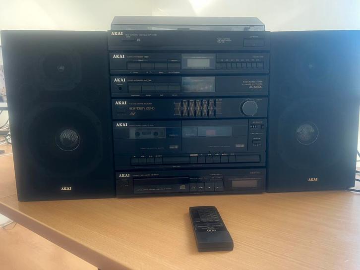 Akai stereo set AC-M312L, Audio, Tv en Foto, Stereo-sets, Zo goed als nieuw, Cassettedeck, Cd-speler, Tuner of Radio, Speakers