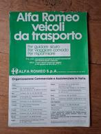 Alfa Romeo Veicoli Commerciali e Industriali Leggeri folder, Ophalen of Verzenden, Gelezen, Alfa Romeo