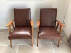 Jaren 50/60 fauteuils, Huis en Inrichting, Fauteuils, Ophalen, Minder dan 75 cm, Jaren 50-60, Hout