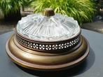 chique  Plafonnière - klassieke  plafondlamp uit de jaren 70, Ophalen of Verzenden, Gebruikt, Glas, Klassieker /chique vintage  /seventies