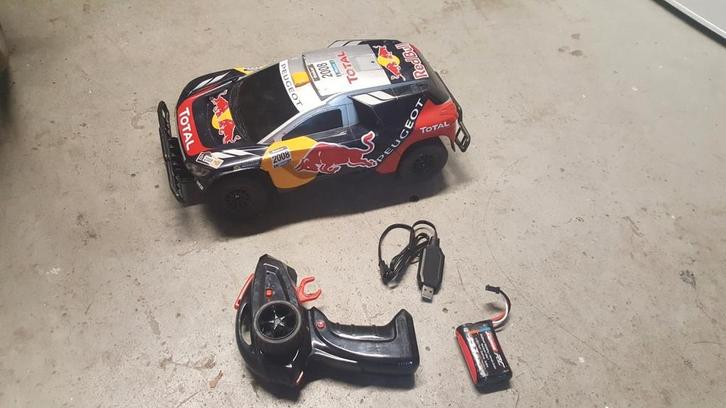 RC Peugeot Carrera Red Bull, Hobby en Vrije tijd, Modelbouw | Radiografisch | Auto's, Gebruikt, Auto offroad, Ophalen of Verzenden