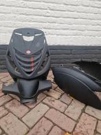Piaggio zip kappenset mat zwart met stickerset, Ophalen of Verzenden, Zo goed als nieuw