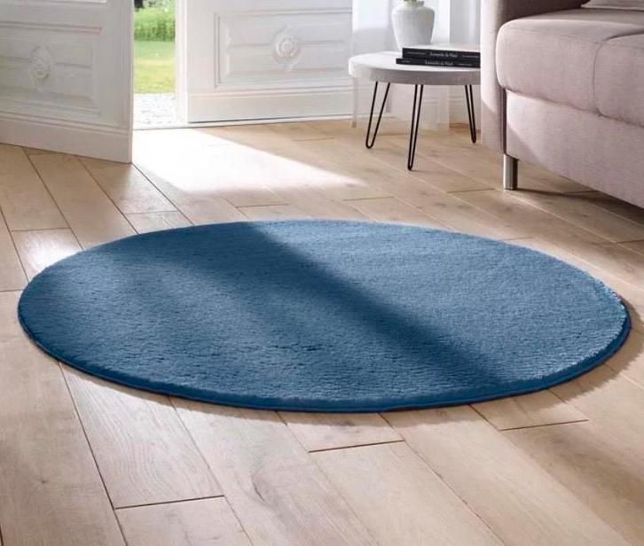 Blauw Rond Ikea Kleed - 195cm, Huis en Inrichting, Stoffering | Tapijten en Kleden, Gebruikt, 150 tot 200 cm, Rond, Blauw, Ophalen