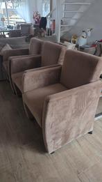 6 Mooie eetkamerstoelen, Huis en Inrichting, Ophalen, Bruin, Zo goed als nieuw, Stof