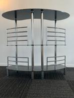 Thuisbar, chroom, zwart glas, mobiele huis bar, Ophalen, Gebruikt