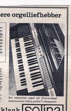 Retro reclame 1967 Solina orgel warme orgelklank, Ophalen of Verzenden