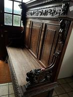Antieke Eikenhouten Hallenbank Renaissance Stijl, Antiek en Kunst, Antiek | Meubels | Stoelen en Banken, Ophalen