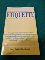 boek etiquette netty bakker, Boeken, Ophalen of Verzenden