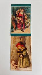 Kerstman met slee en cadeautjes, jong meisje,sneeuwbal,hond, Ophalen of Verzenden, Ongelopen