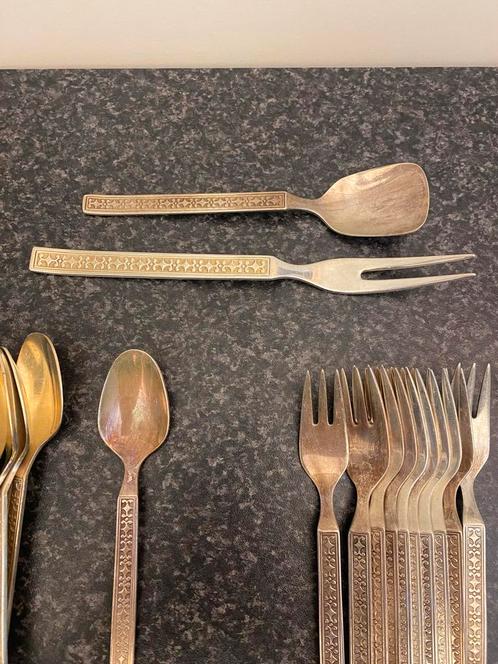 Verzilveren Bestekset Vintage 61delig Drache Solingen bestek, Huis en Inrichting, Keuken | Bestek, Gebruikt, Bestekset, Zilver