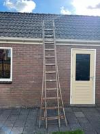 Houten ladder 2 x 12 spots, Ophalen, Gebruikt, 4 meter of meer
