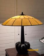 Tafellamp Tiffany 60cm Amber Sky, Huis en Inrichting, Lampen | Tafellampen, Ophalen of Verzenden, Zo goed als nieuw, Glas, Minder dan 50 cm