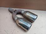 Uitlaat eindstuk RVS LASER dubbel stuk demper 60mm sierstuk, Ophalen of Verzenden
