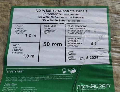 Steenwol substrate panels, Doe-het-zelf en Verbouw, Isolatie en Afdichting, Nieuw, Steenwol, 4 tot 8 cm, 15 m² of meer, Ophalen