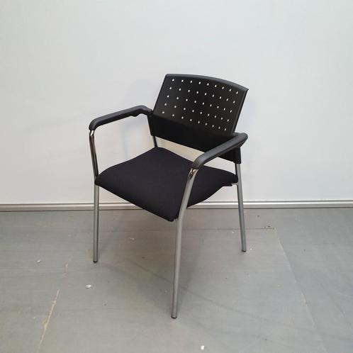 Design vergaderstoelen - zwarte stof, Huis en Inrichting, Stoelen, Gebruikt