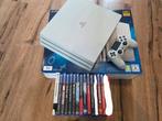 Playstation 4 Pro PS4 1TB wit met veel games, Spelcomputers en Games, Spelcomputers | Sony PlayStation 4, Met games, Ophalen of Verzenden
