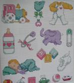Borduurpatroon  Baby merklap   nr 5619, Hobby en Vrije tijd, Borduren en Borduurmachines, Verzenden, Nieuw, Handborduren, Patroon