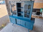Buffetkast in mooi staal blauw., Huis en Inrichting, Kasten | Buffetkasten, Ophalen, Zo goed als nieuw, Overige houtsoorten