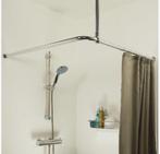 Nieuw! Set - Sealskin hoekstang douchegordijn + plafondsteun, Ophalen of Verzenden, Nieuw, Overige kleuren, Overige typen